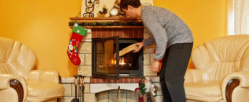 Rusted Metal Fireplace Restoration in St. Cloud, Florida